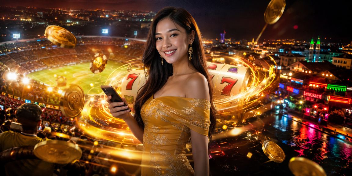 Antara muka permainan slot moden dalam talian 60000 dengan grafik berwarna-warni